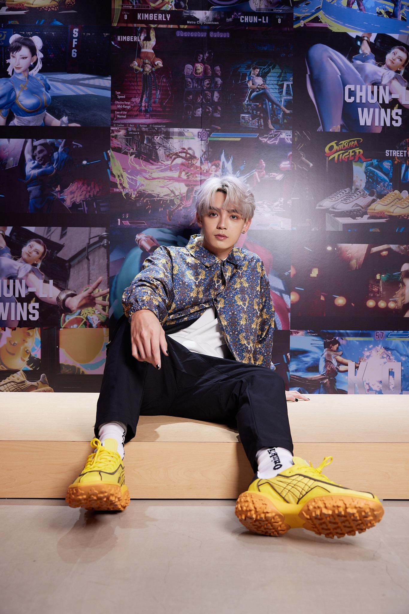 P1X3L成員歐鎮灝(George Au)演繹Onitsuka Tiger聯名《街頭霸王6》ENDACTUS鞋款。