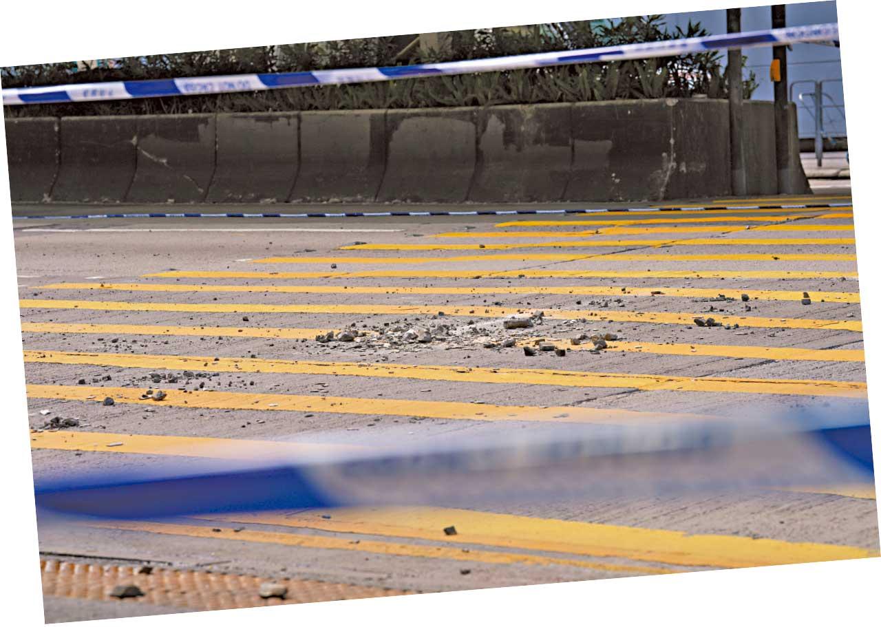 旺角道寶安大廈石屎脫落