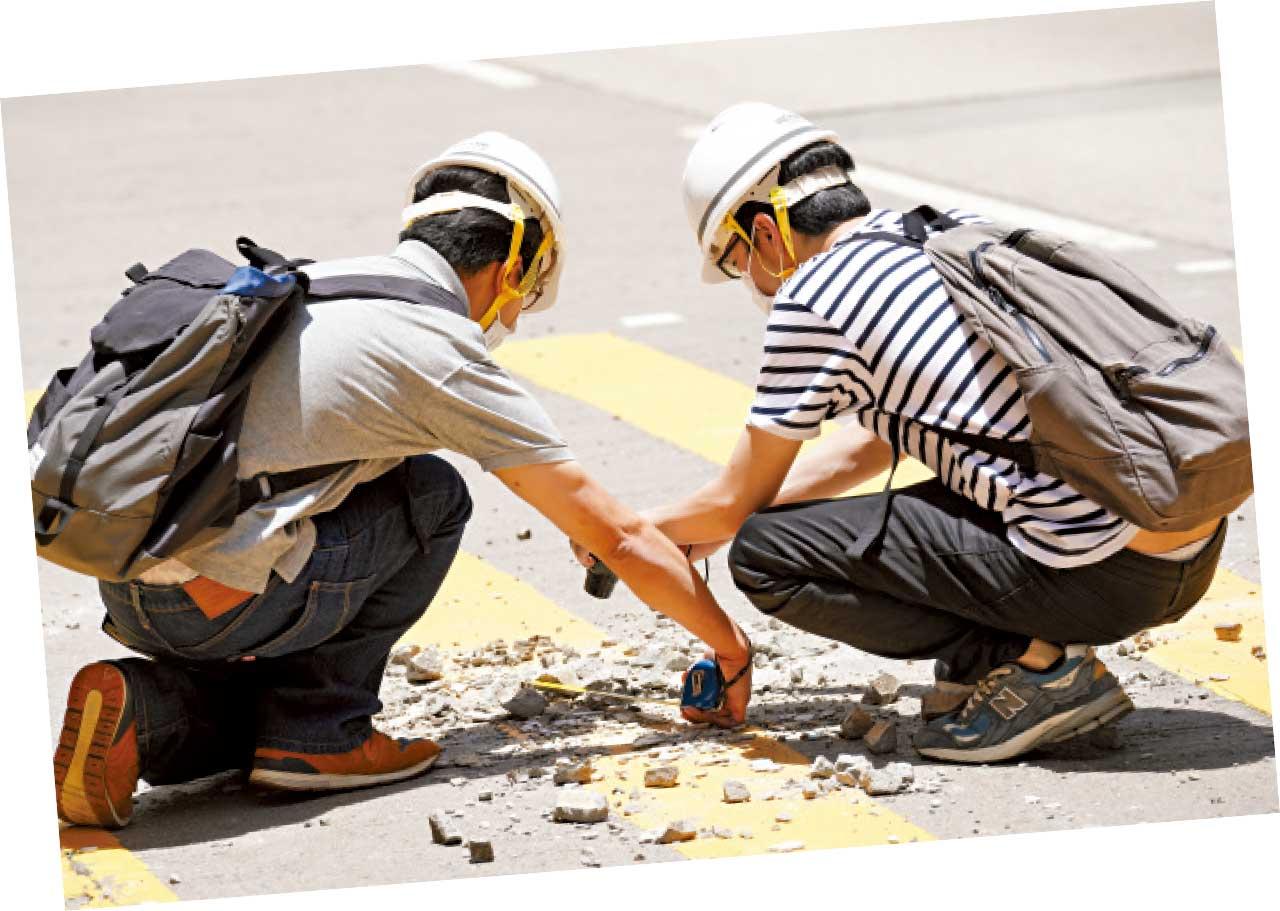 旺角道寶安大廈石屎脫落