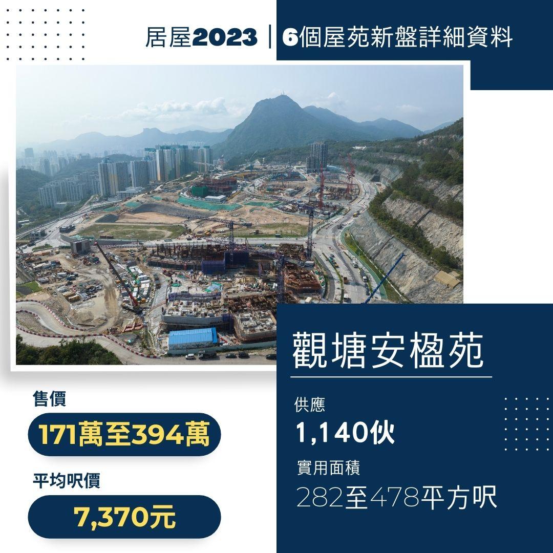 居屋2023|6個屋苑新盤-觀塘安楹苑。(am730製圖)