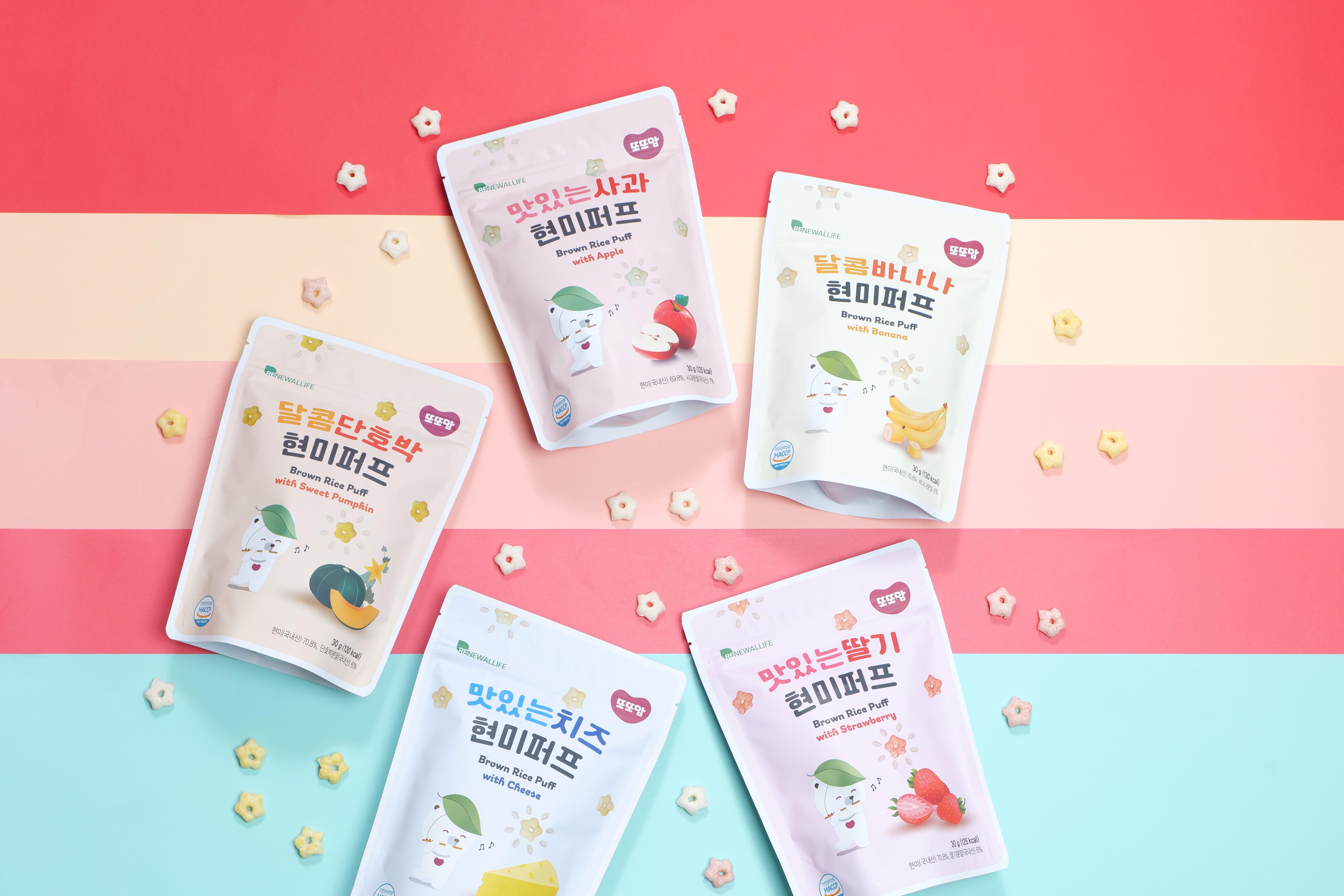 荷花BB展2023│RENEWALLIFE DDODDOMAM有機米牙仔餅/米條/糙米泡芙/糙米條 場內優惠價:$100/6包 (原價$32-$34/包)