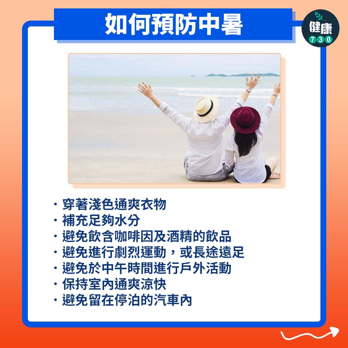 夏天注意,熱衰竭可致中暑。(AM730製圖)