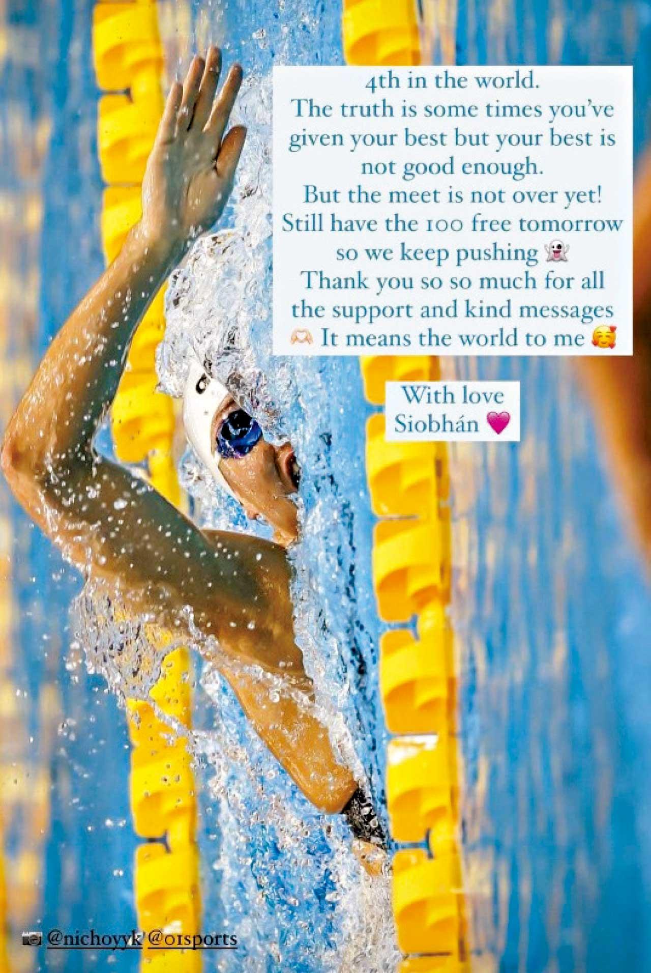 游泳世錦賽闖決賽 何詩蓓