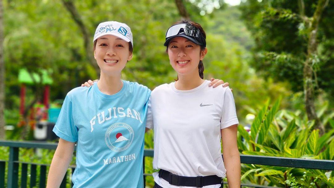 江美儀(左)熱愛運動。(江美儀IG)