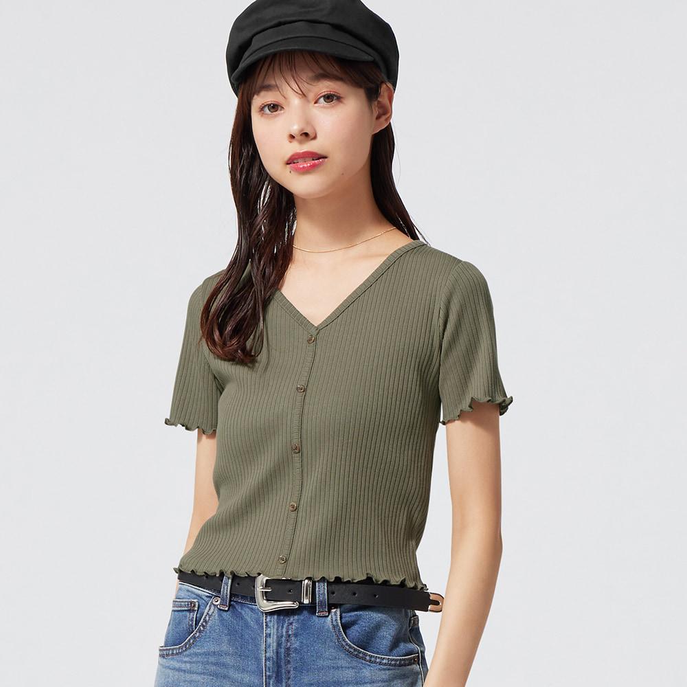 Front button mini T-shirt_$79(原價$99)