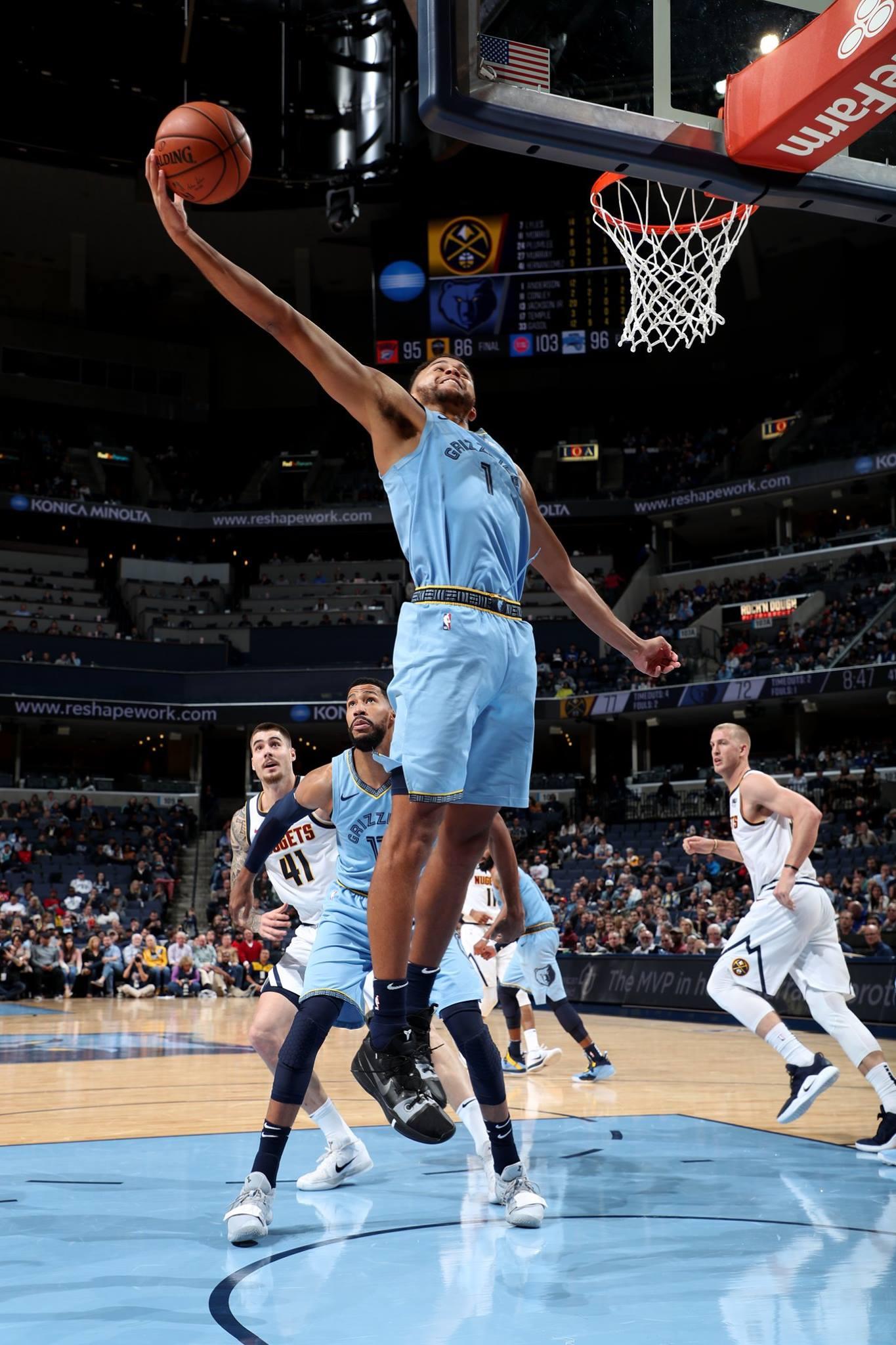 李凱爾Kyle Anderson在2020/2021球季灰灰熊常規賽得12.4分為NBA個人最高。