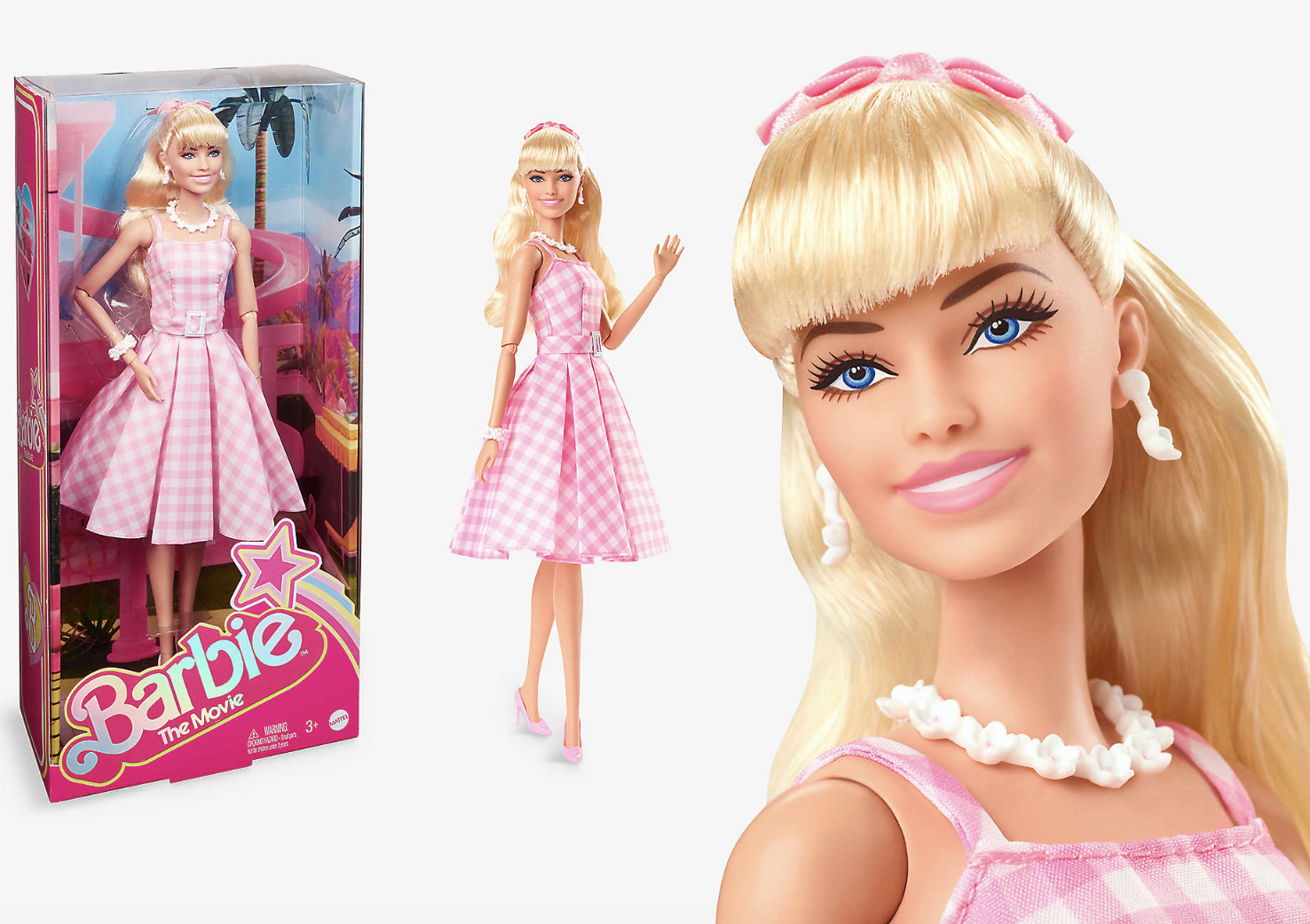 Barbie The Movie gingham-dress collectible doll 32.5cm