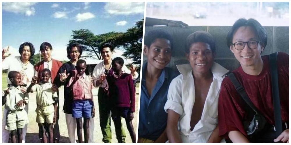 黃家駒和Beyond曾在1990年跟隨香港電台到巴布亞新幾內亞,探訪當地的貧窮家庭,後來創作名曲《Amani》。(網上圖片)