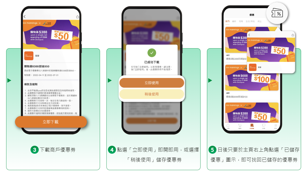獎賞2:商戶優惠券 賺總值超過$100,000,000