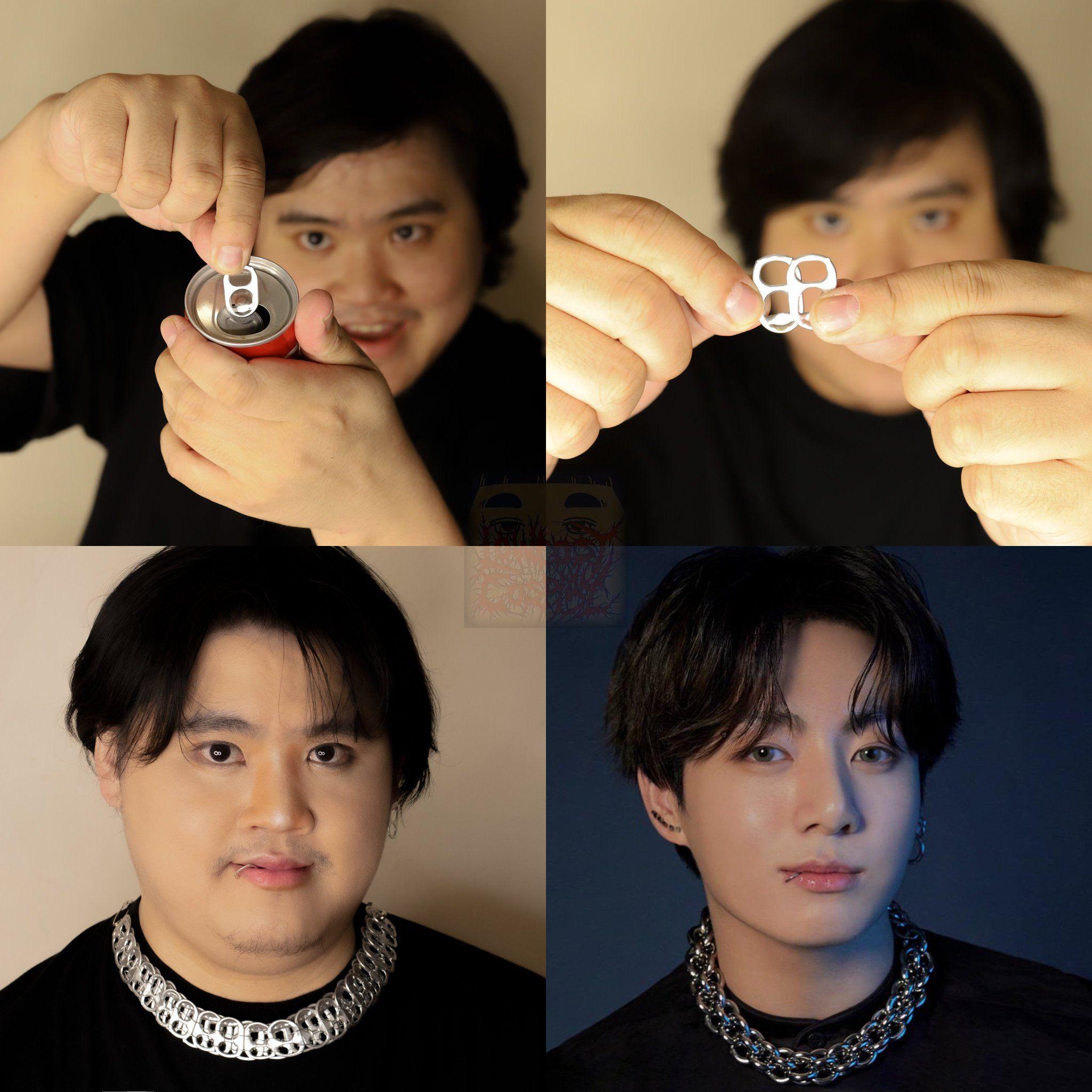 泰國網紅「Low cost cosplay」抽水,近日惡搞柾國。