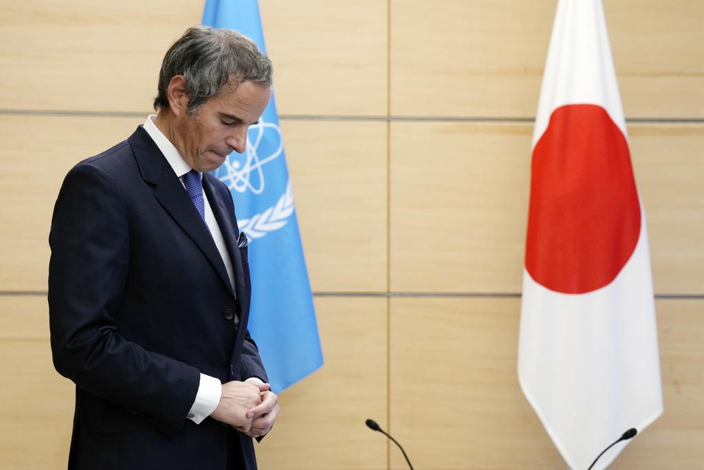 福島核污水|IAEA總幹事格羅西向日本提交報告。(美聯社)