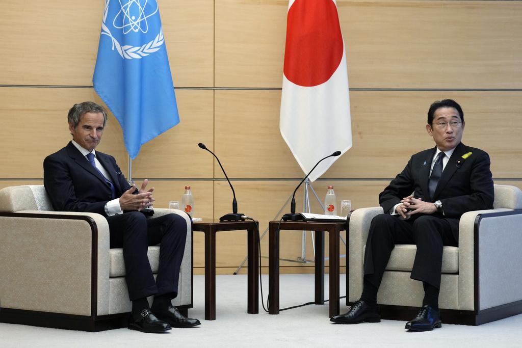 福島核污水|IAEA總幹事格羅西向日本提交報告。(美聯社)