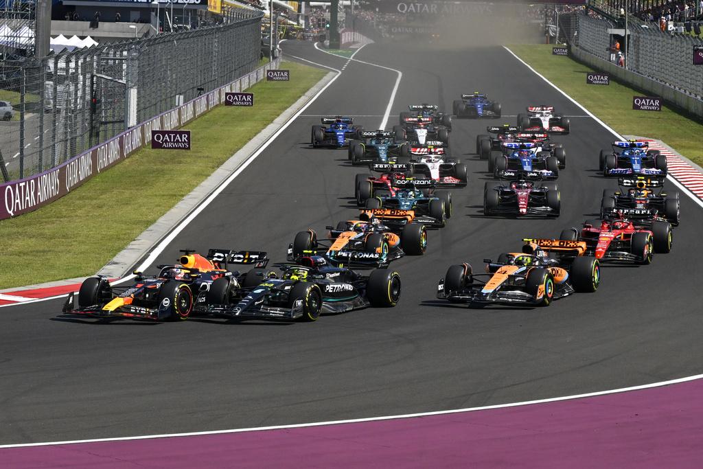 韋斯特本開賽後第一個彎已搶得領先。(美聯社)