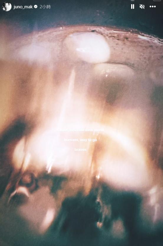 Juno在IG Story表達到西貢鯨魚死亡的看法。