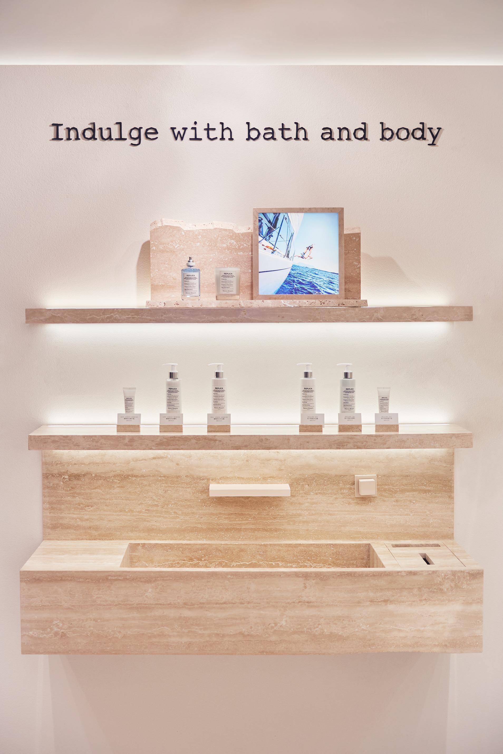 店內展示沐浴及身體產品。