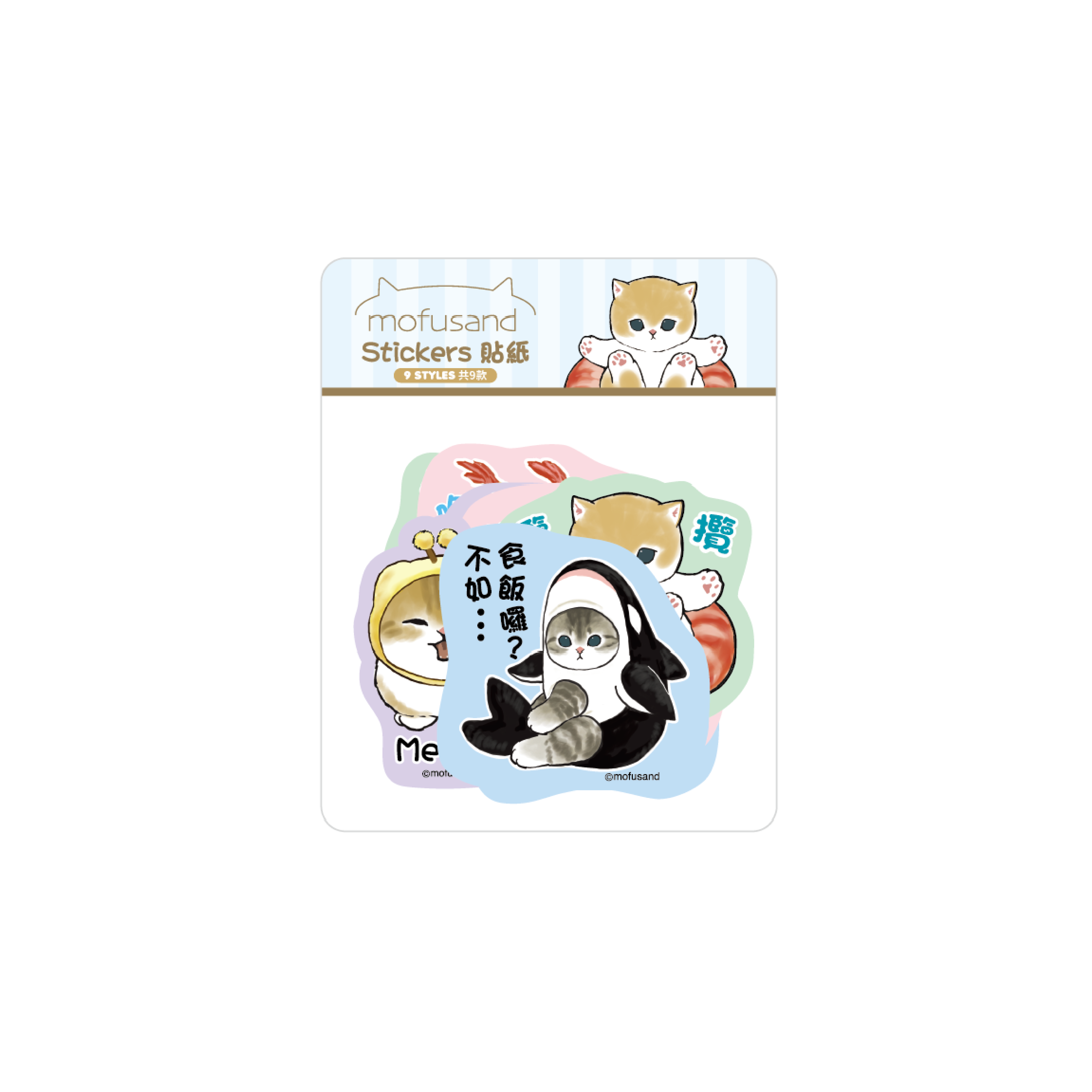 mofusand貼紙(3款) ($39/件)