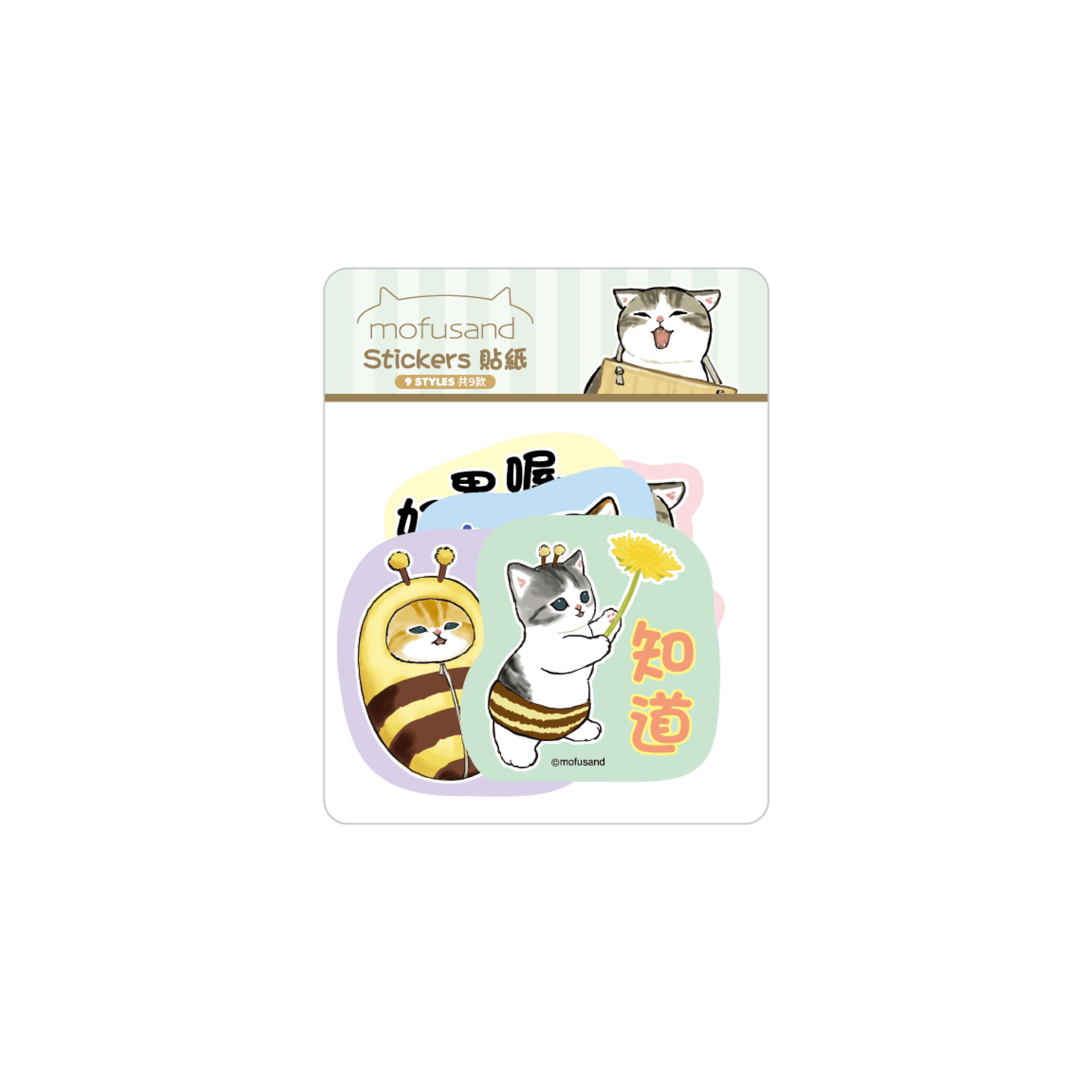 mofusand貼紙(3款) ($39/件)