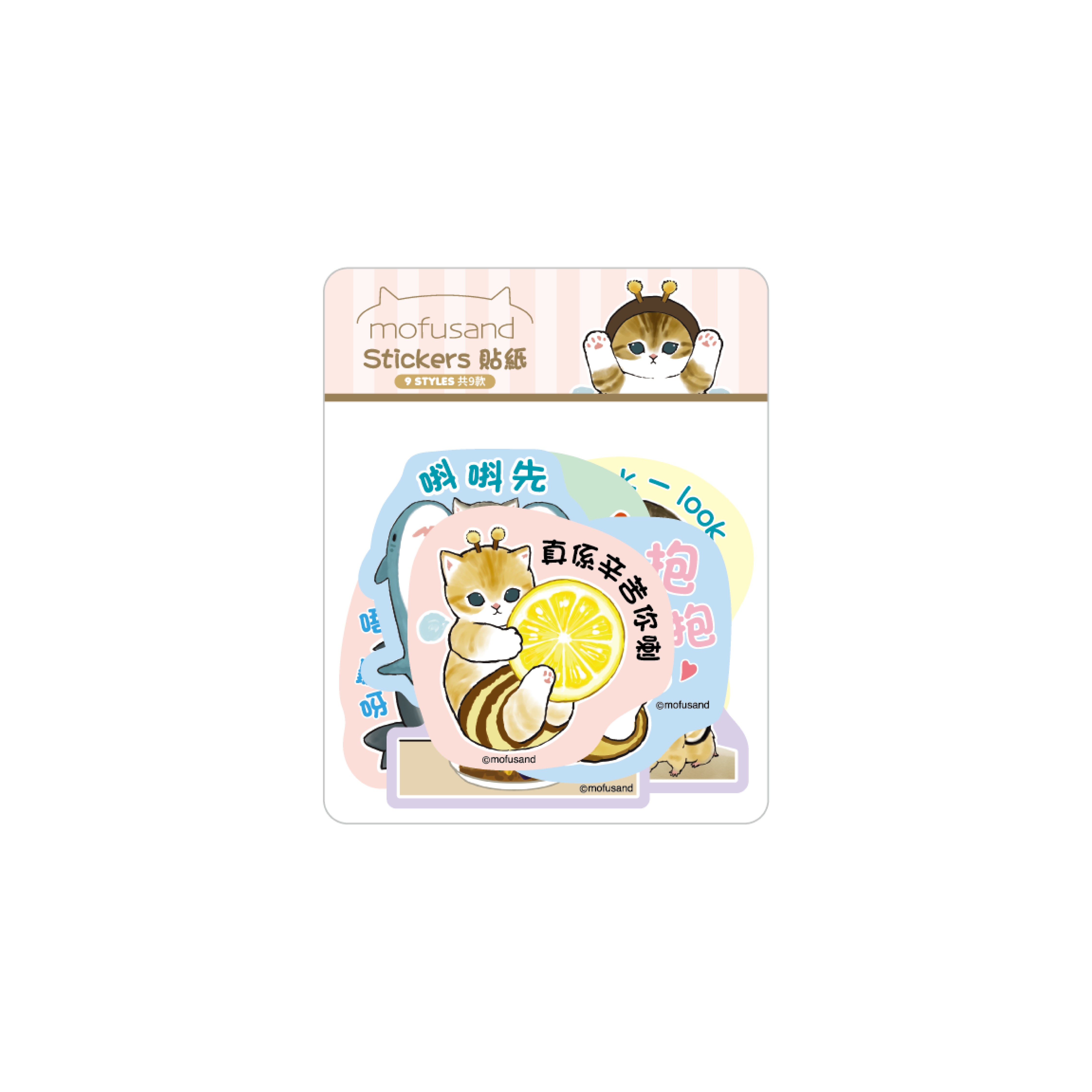 mofusand貼紙(3款) ($39/件)