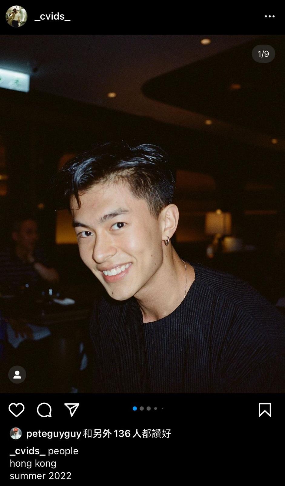 康堤曾在IG開設小號分享生活照,更拍下Pete的靚仔樣。