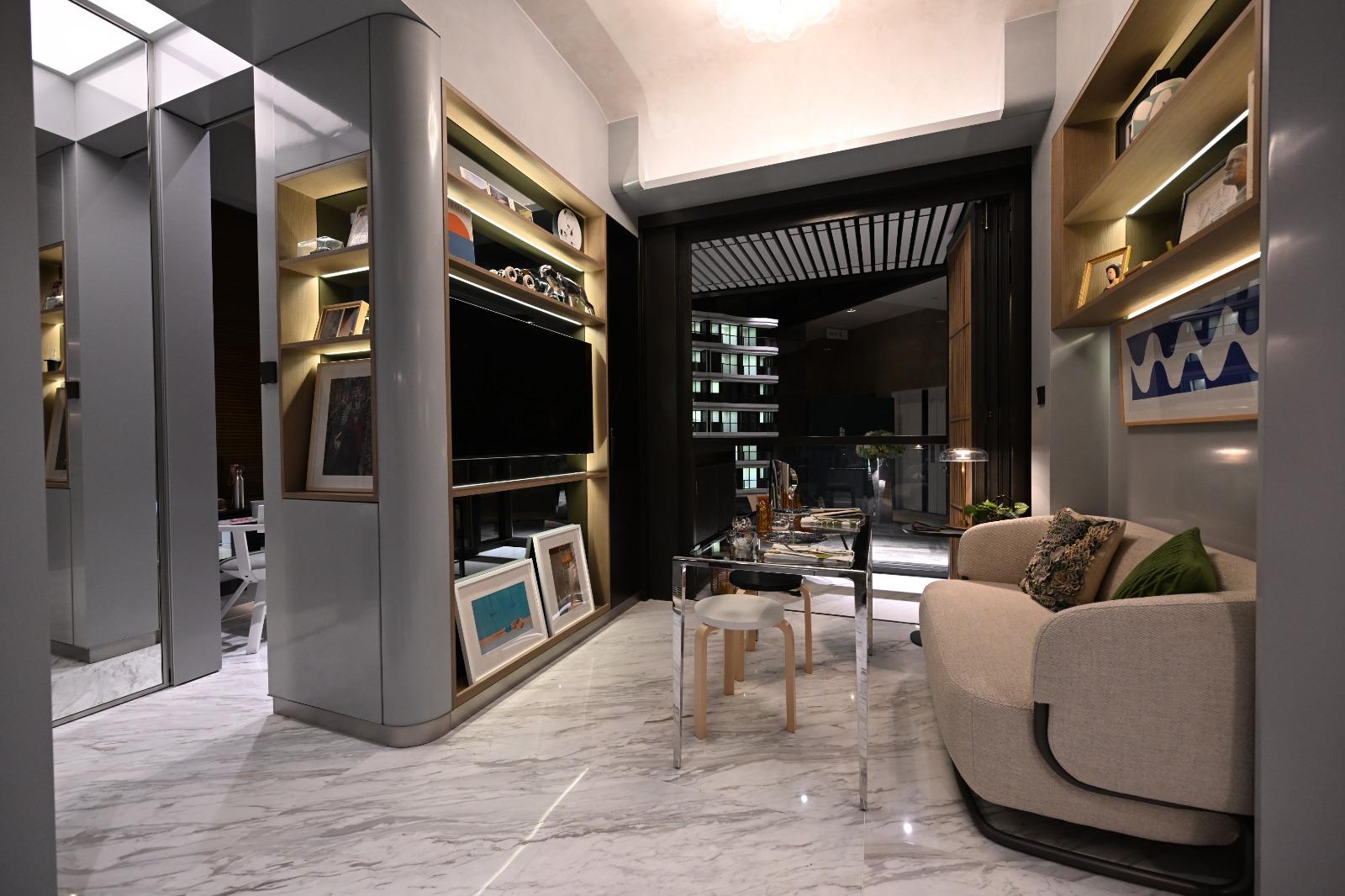 BAKER CIRCLE‧GREENWICH 27樓A室套兩房連儲物房示範單位。(陳奕釗攝)