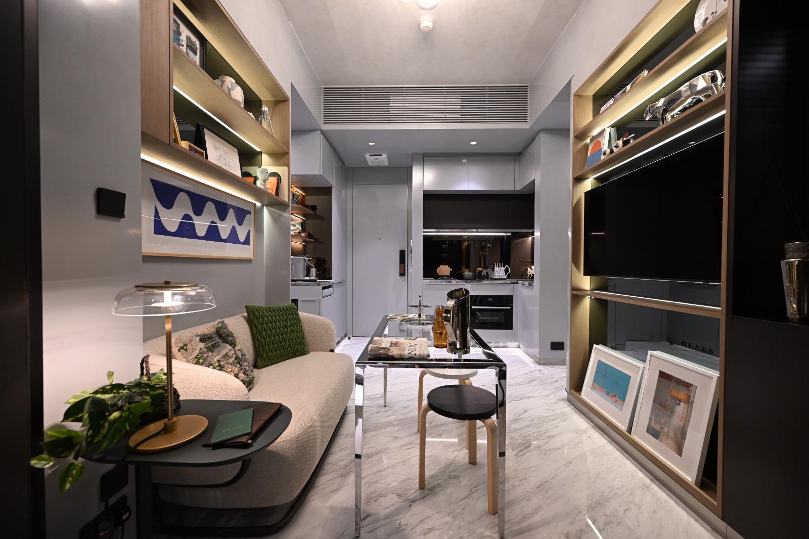 BAKER CIRCLE‧GREENWICH 27樓A室套兩房連儲物房示範單位。(陳奕釗攝)