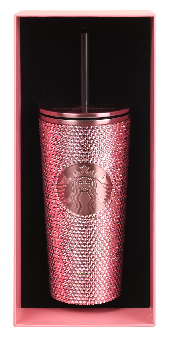 BLACKPINK+星巴克限定系列|Lisa’s Pick – 16oz BLACKPINK 粉紅色水鑽不鏽鋼凍杯(香港星巴克海港城限定快閃店獨家發售)$850