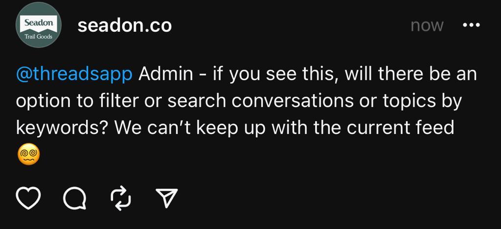 最多人討論的缺點,就是Threads版面非常凌亂。(圖片來源 @seadon.co)