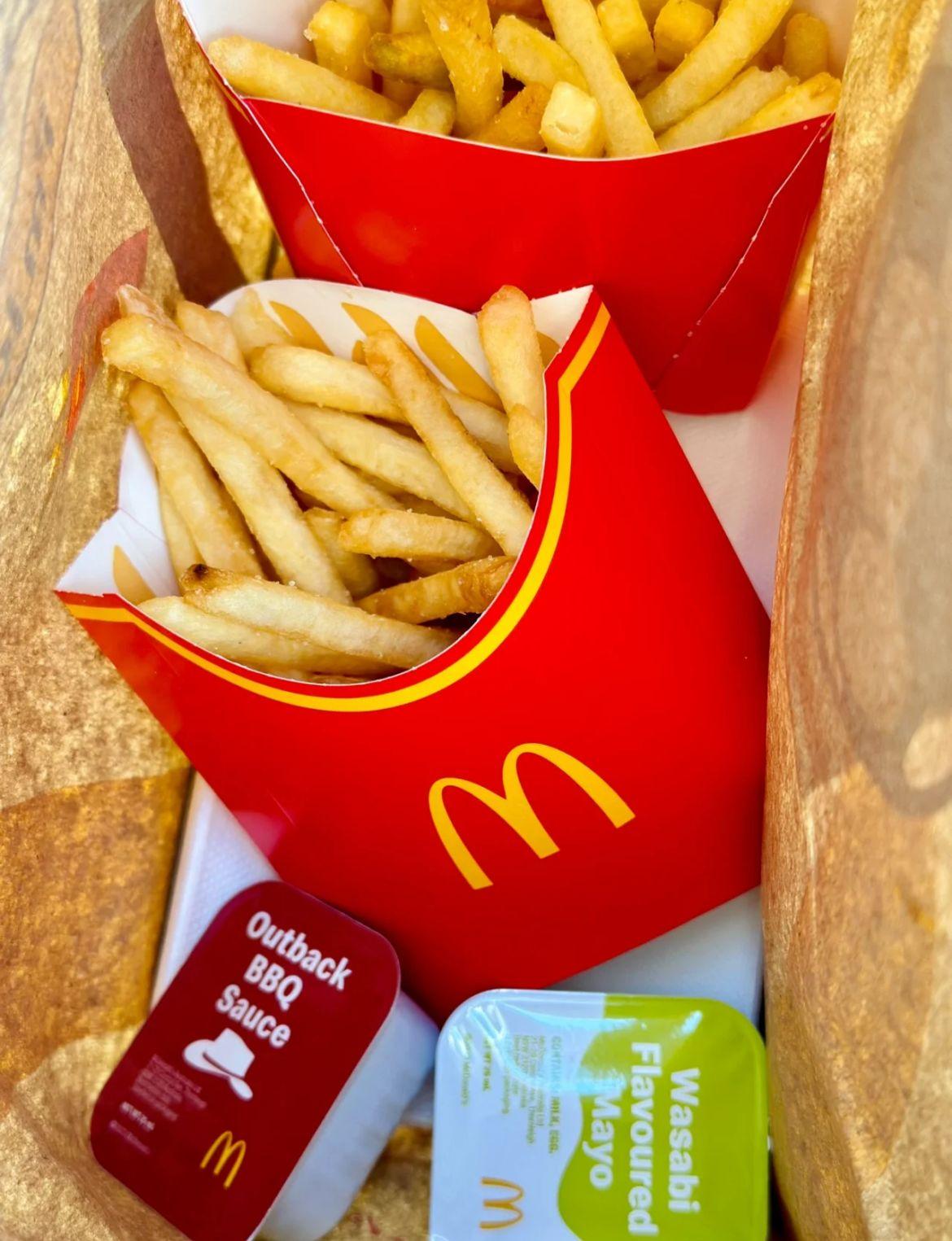 澳洲「麥當勞薯條餐廳」只賣中薯條(相片來源:小紅書)