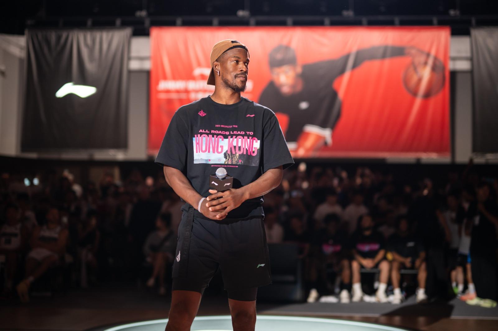 畢拿Jimmy Butler香港技術挑戰賽。(公關提供)