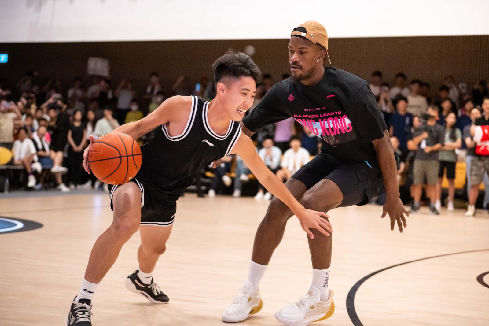 畢拿Jimmy Butler香港技術挑戰賽。(公關提供)