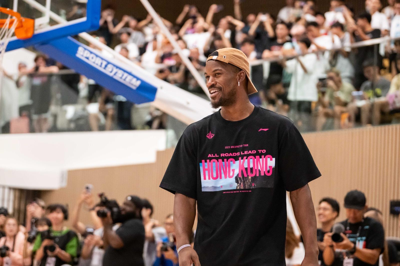 畢拿Jimmy Butler香港技術挑戰賽。(公關提供)