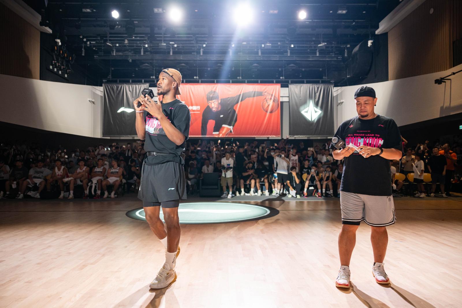 畢拿Jimmy Butler香港技術挑戰賽。(公關提供)