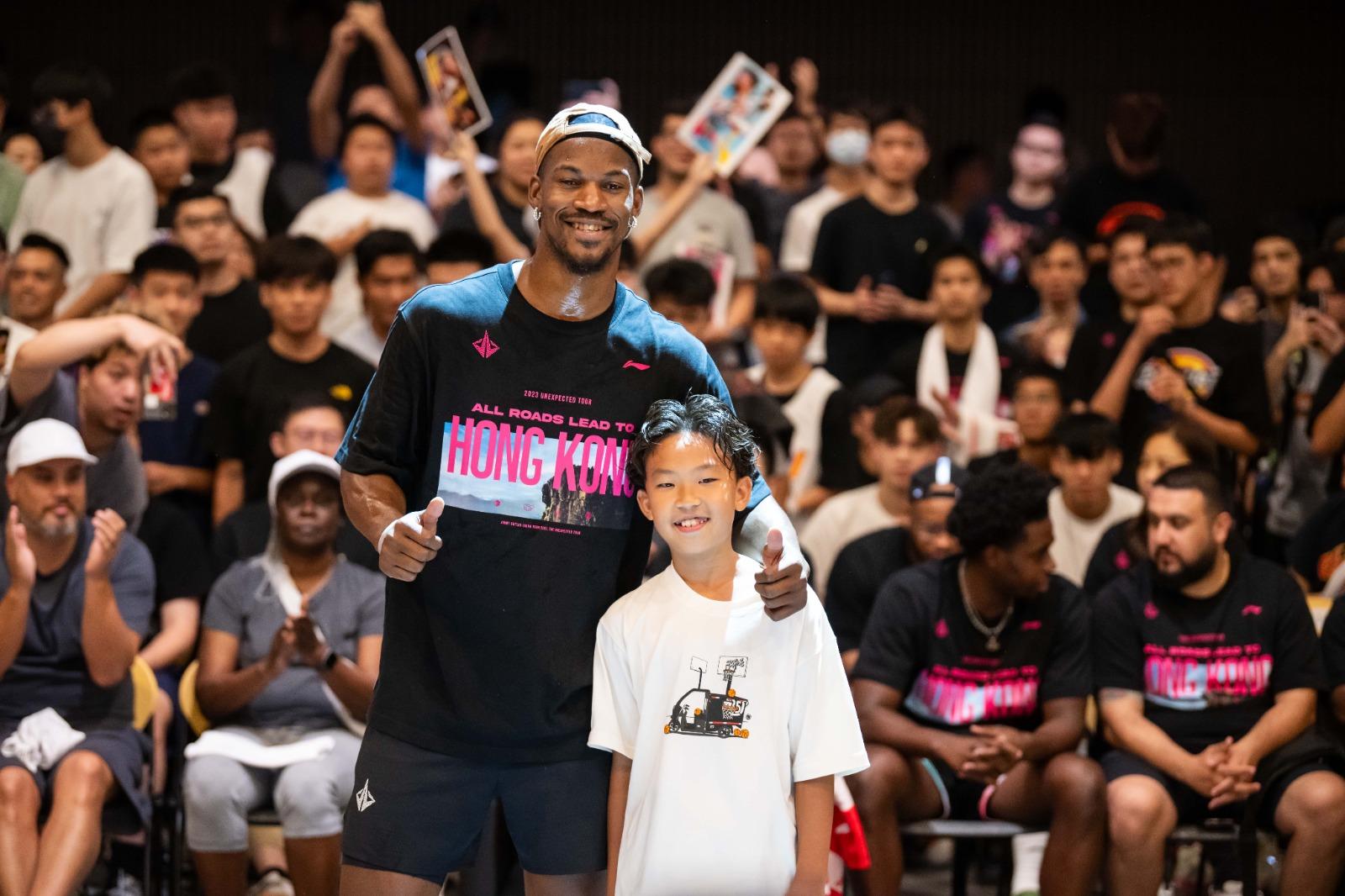 畢拿Jimmy Butler香港技術挑戰賽。(公關提供)