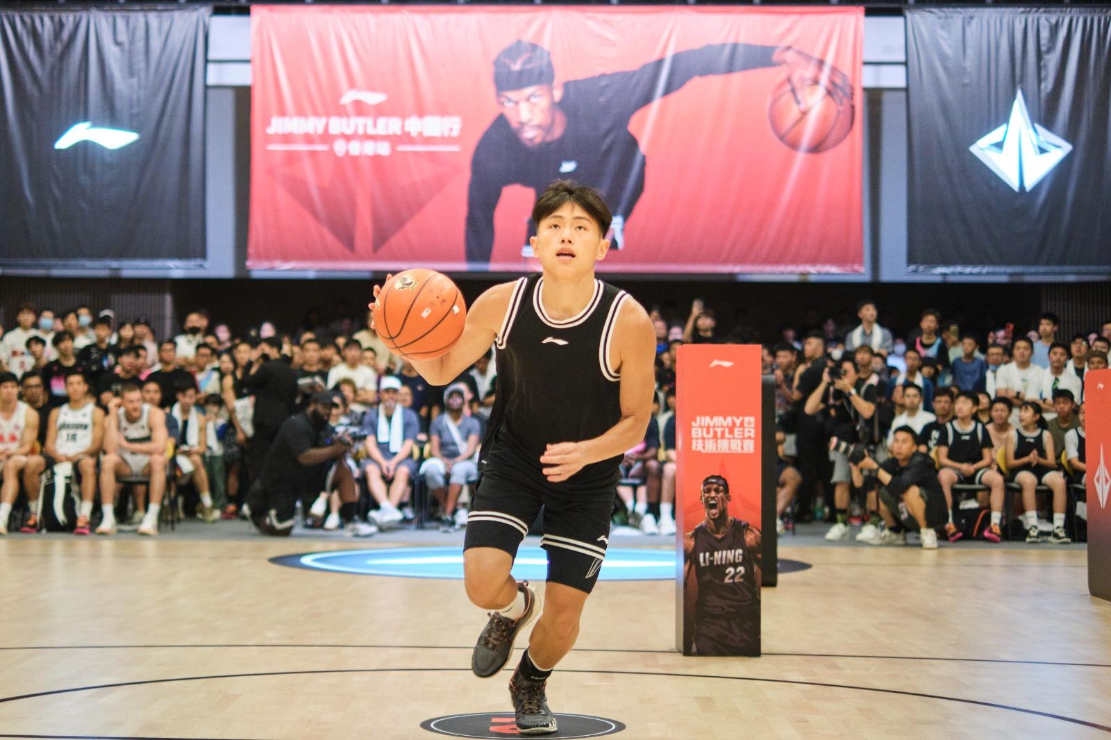 畢拿Jimmy Butler香港技術挑戰賽。(公關提供)