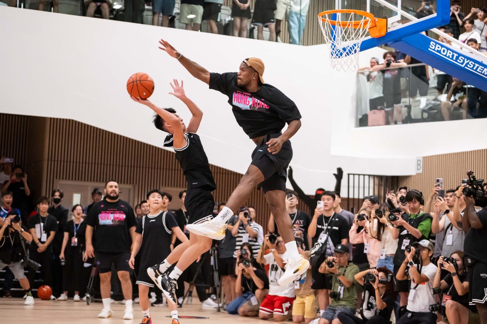 畢拿Jimmy Butler香港技術挑戰賽。(公關提供)