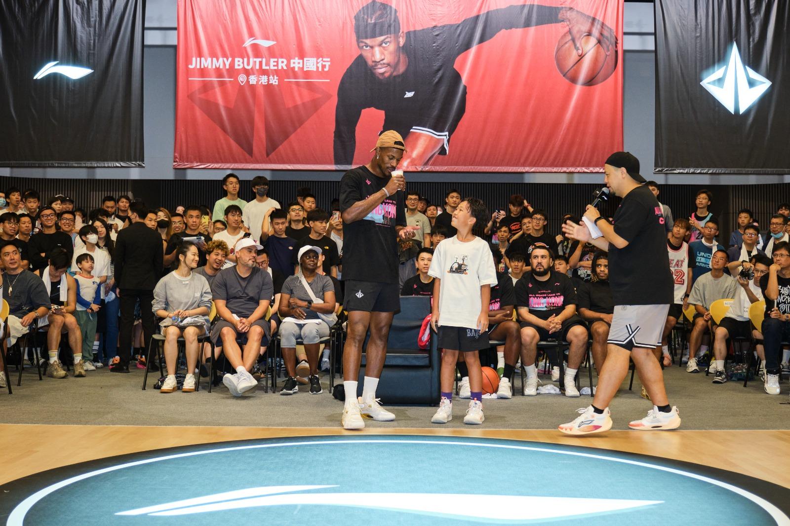 畢拿Jimmy Butler香港技術挑戰賽。(公關提供)