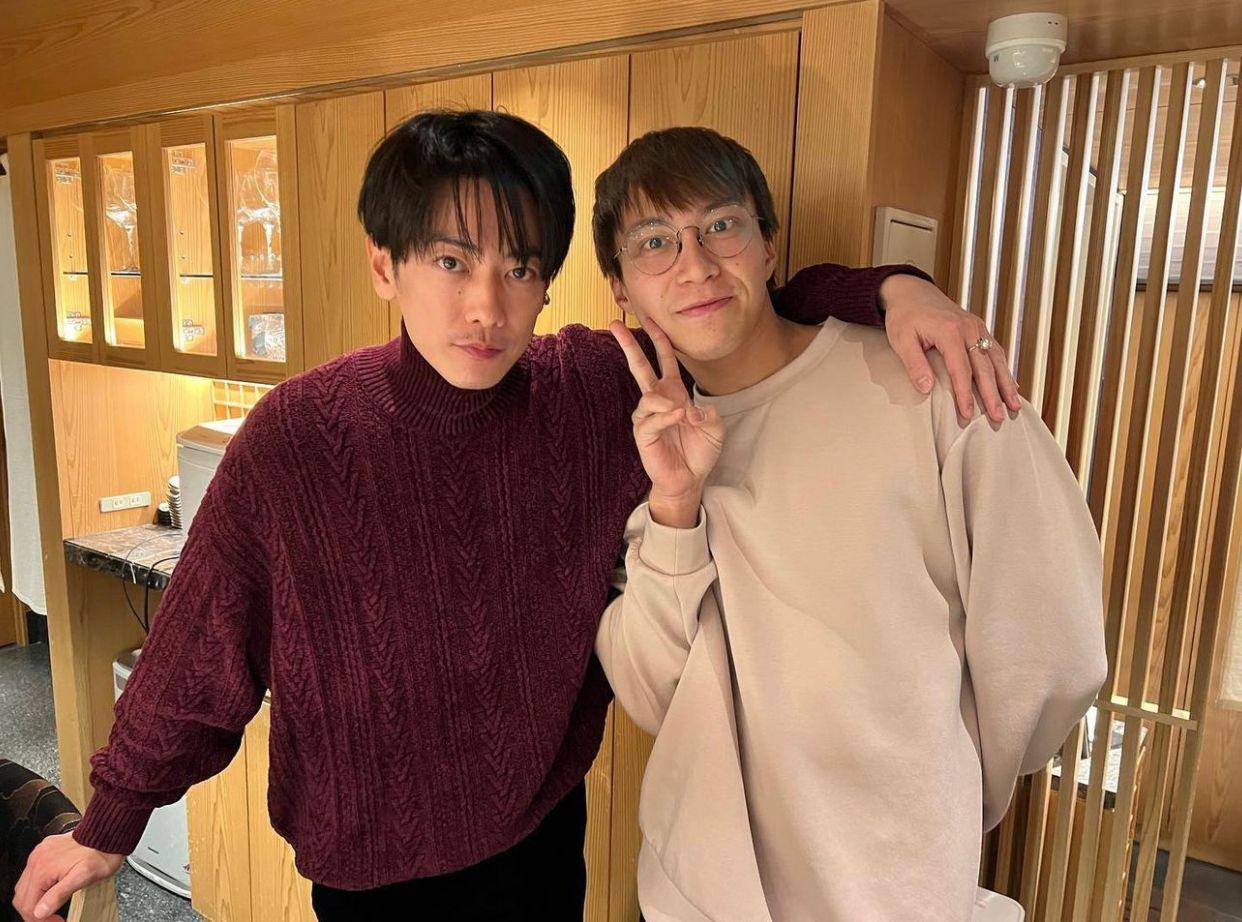 吳業坤早前赴日有幸見到佐藤健,在社交平台分享合照。