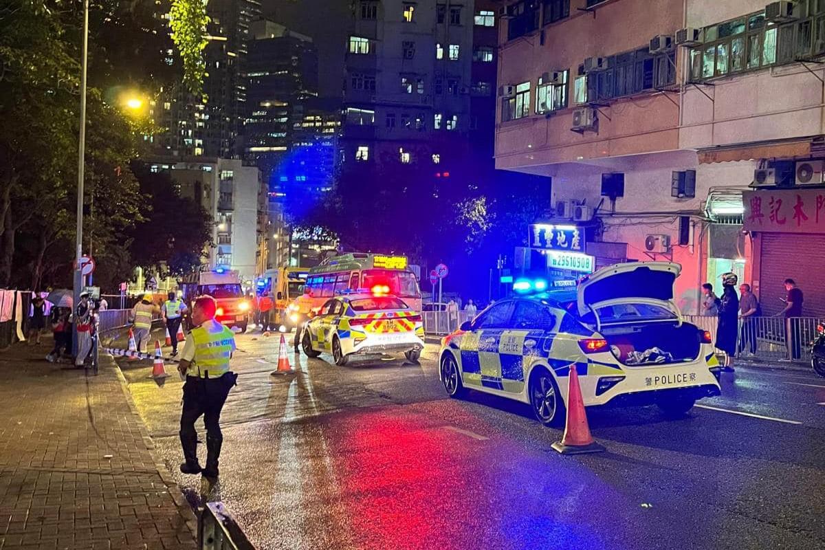 警方接報後趕赴現場調查交通意外。(網上圖片)