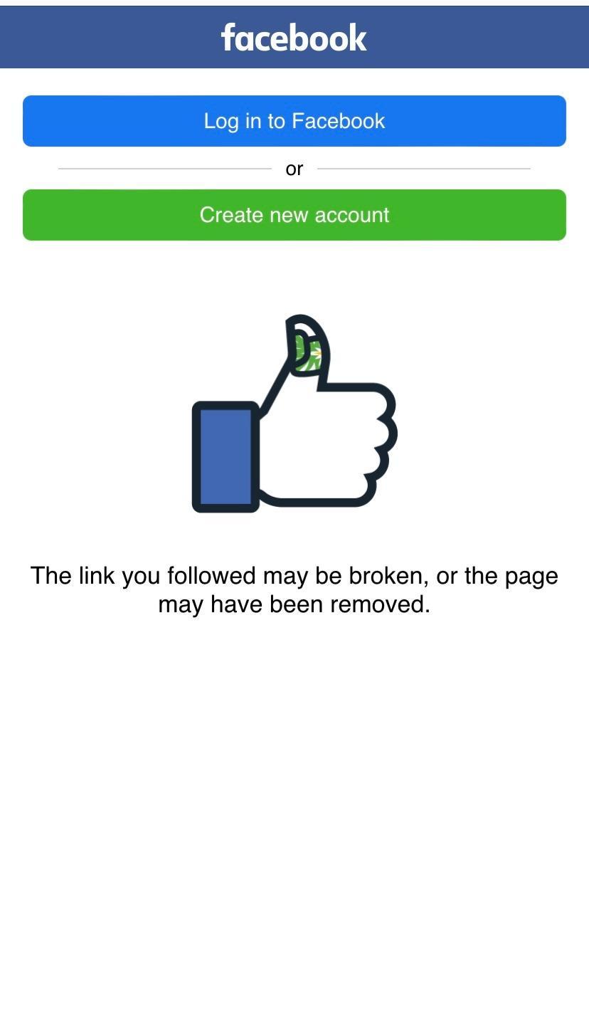 「懲罰 Mee」Facebook專頁今晨無法登入(Facebook截圖)