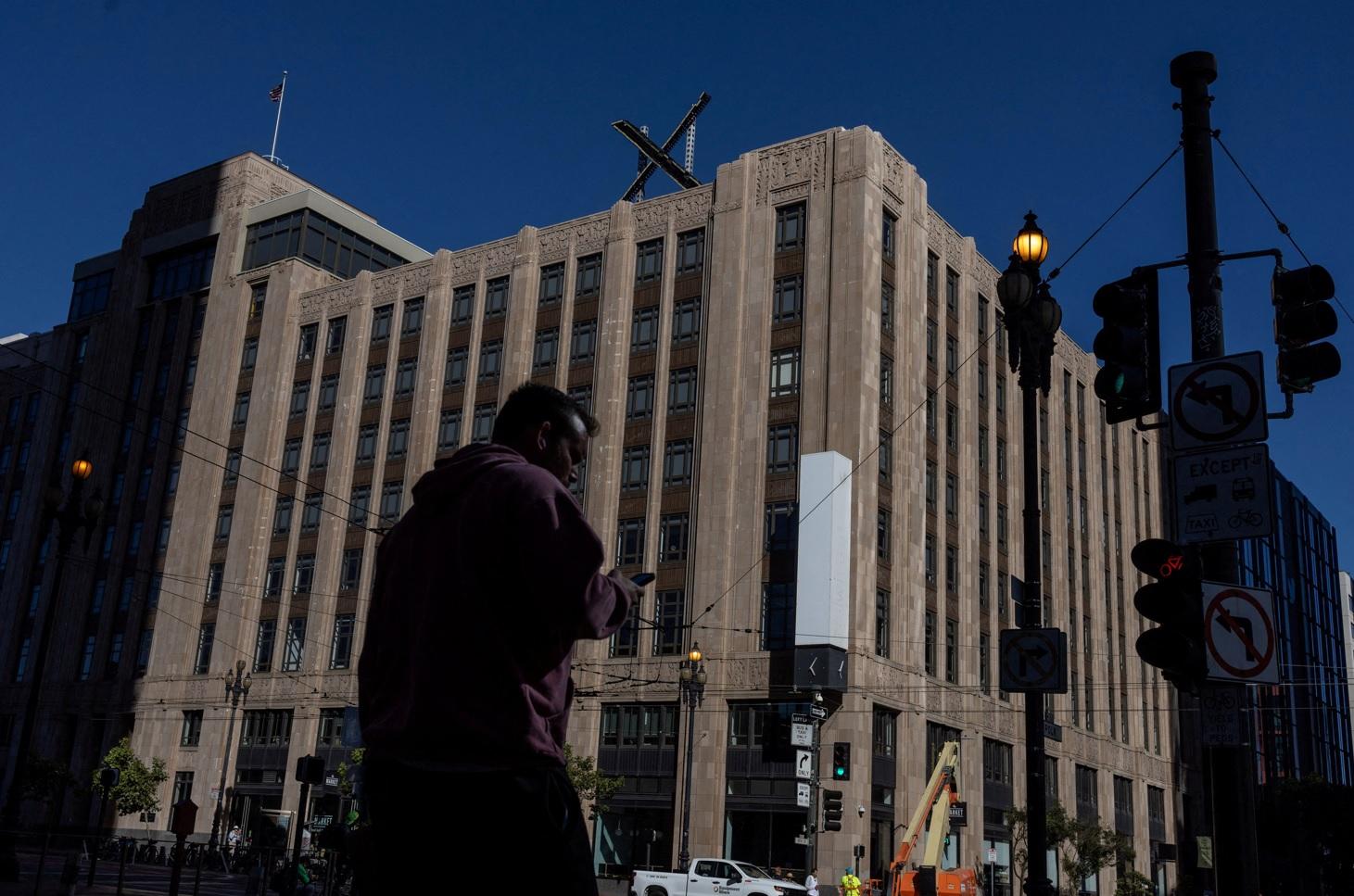 Twitter|X總部坐落在三藩市市中心鬧區。(路透社)