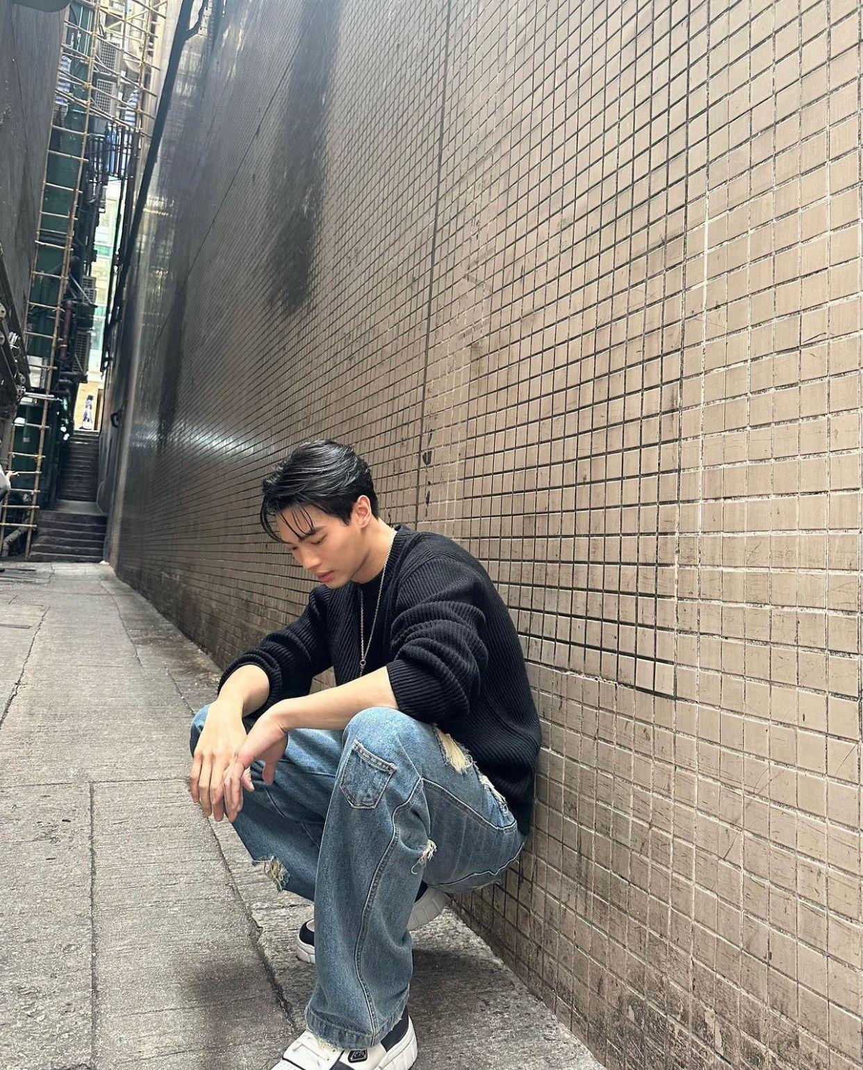 Win今日出PO,並在中環蘭桂坊打卡。