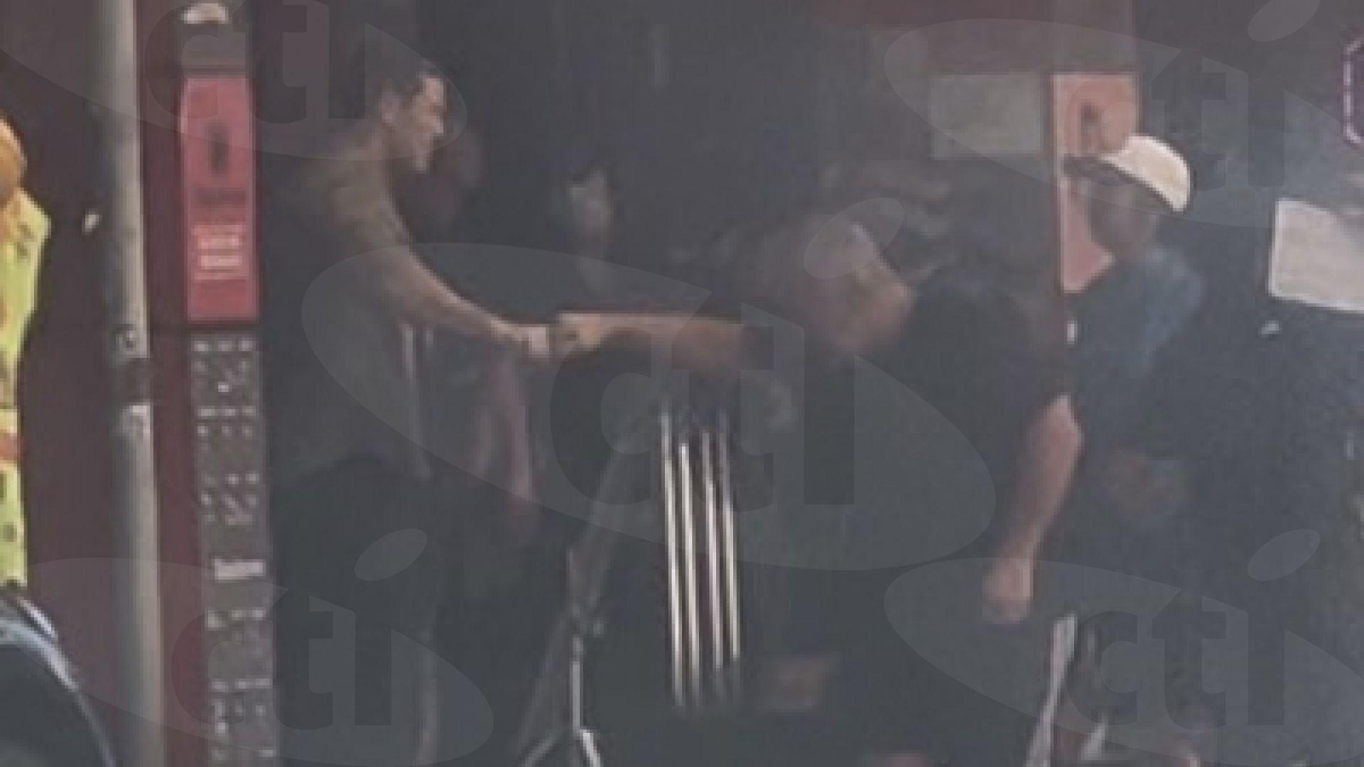 導演洛比桑(右)對盧克伊雲的表現超滿意。(圖/陳奕廷攝)