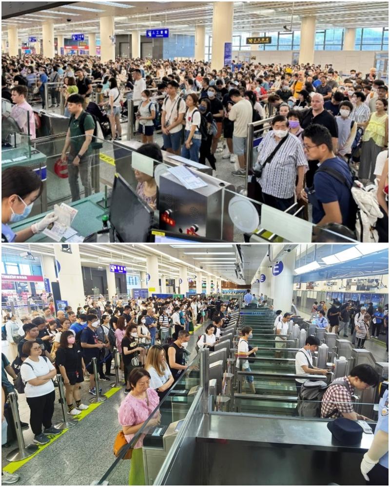 尤其在周末,福田口岸、羅湖口岸常常擠滿北上的人士。(網上圖片)