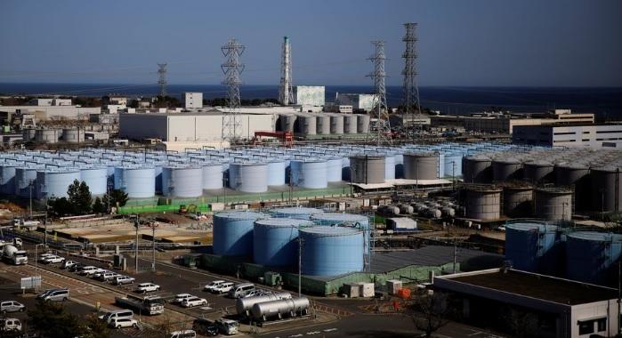 福島核污水|福島第一核電廠內的核處理水儲存糟。(資料圖片)