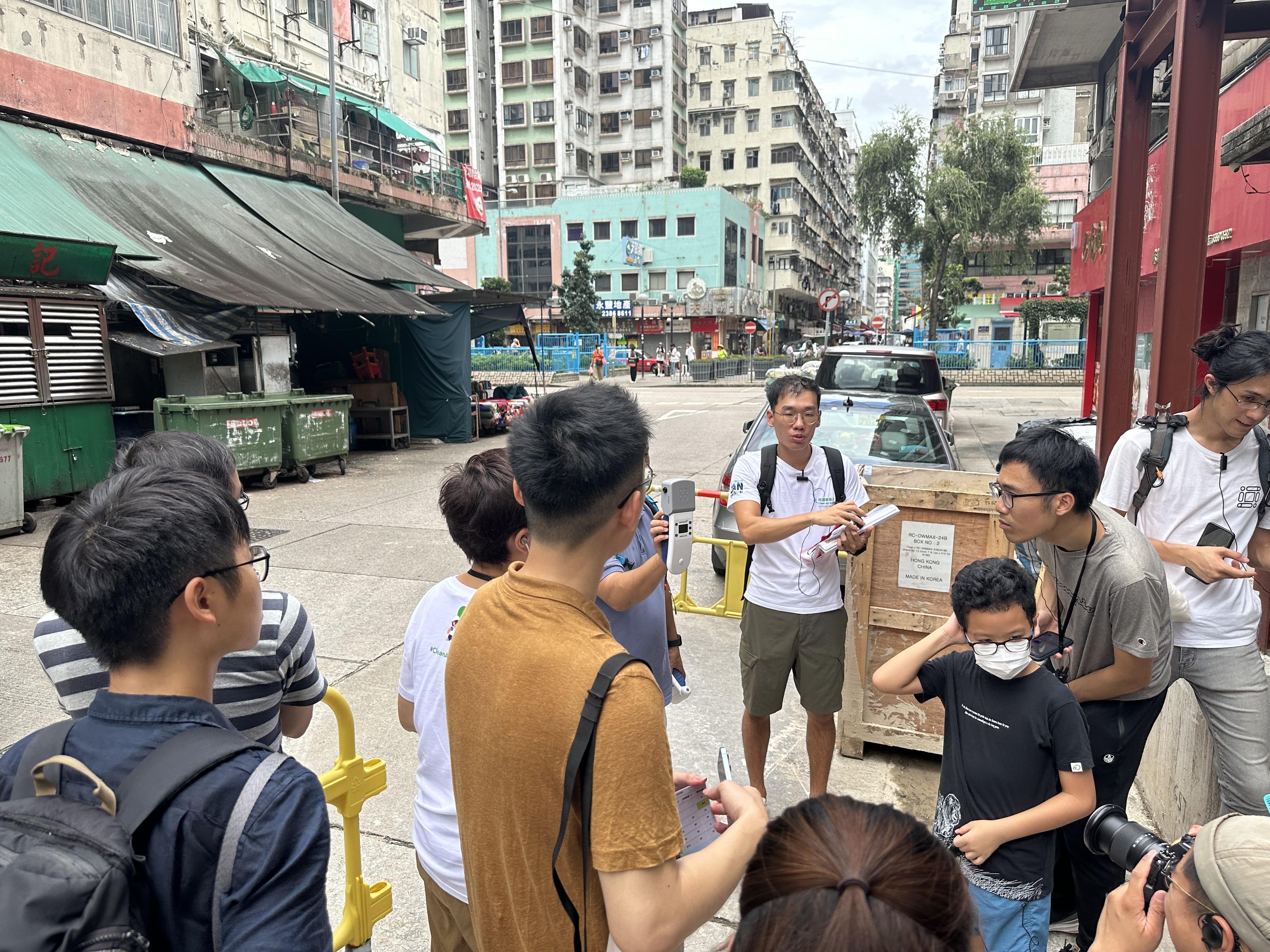 有團體舉辦深水埗空氣導賞團。(健康空氣行動提供)