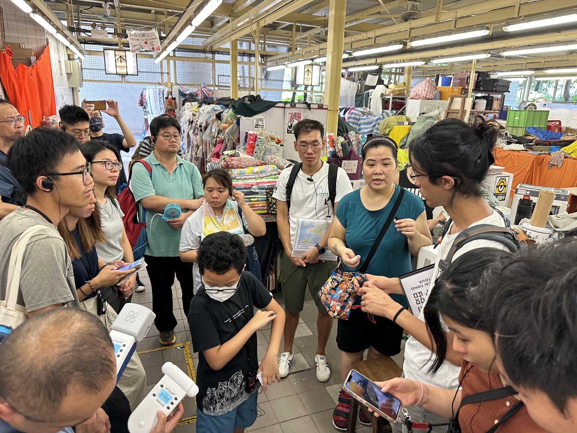 有團體舉辦深水埗空氣導賞團。(健康空氣行動提供)