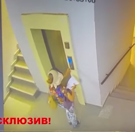 Leontyeva步入電梯。(互聯網)