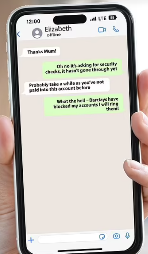 事主發現過不到銀行的保安系統,「女兒」還安慰她說可能要等多陣。幸最終銀行封鎖了事主戶口。(互聯網)