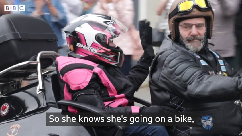 83歲婆婆生日願望「坐電單車」獲車友會相助 與末期病女兒一起圓夢