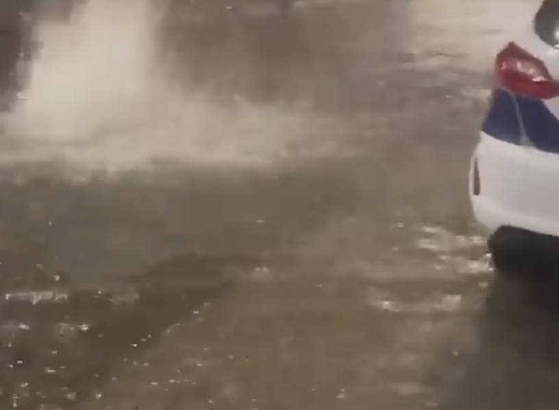 德國現「怪獸級」暴雨風,法蘭克福機場及地鐵均水浸。(互聯網)